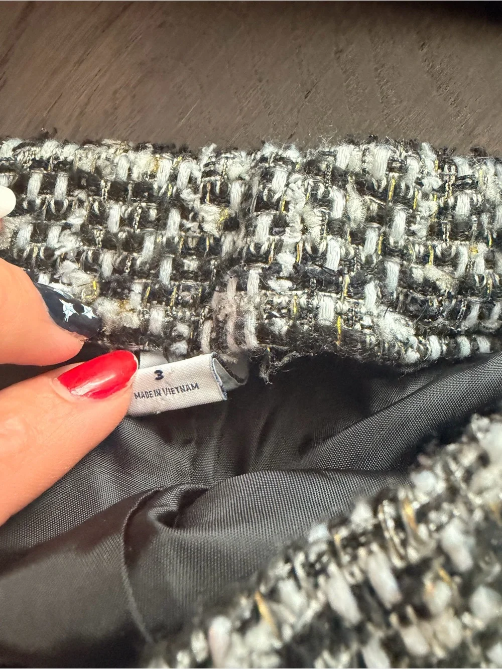 Janie and Jack Black and Gray Tweed Jacket with Gold Threading
